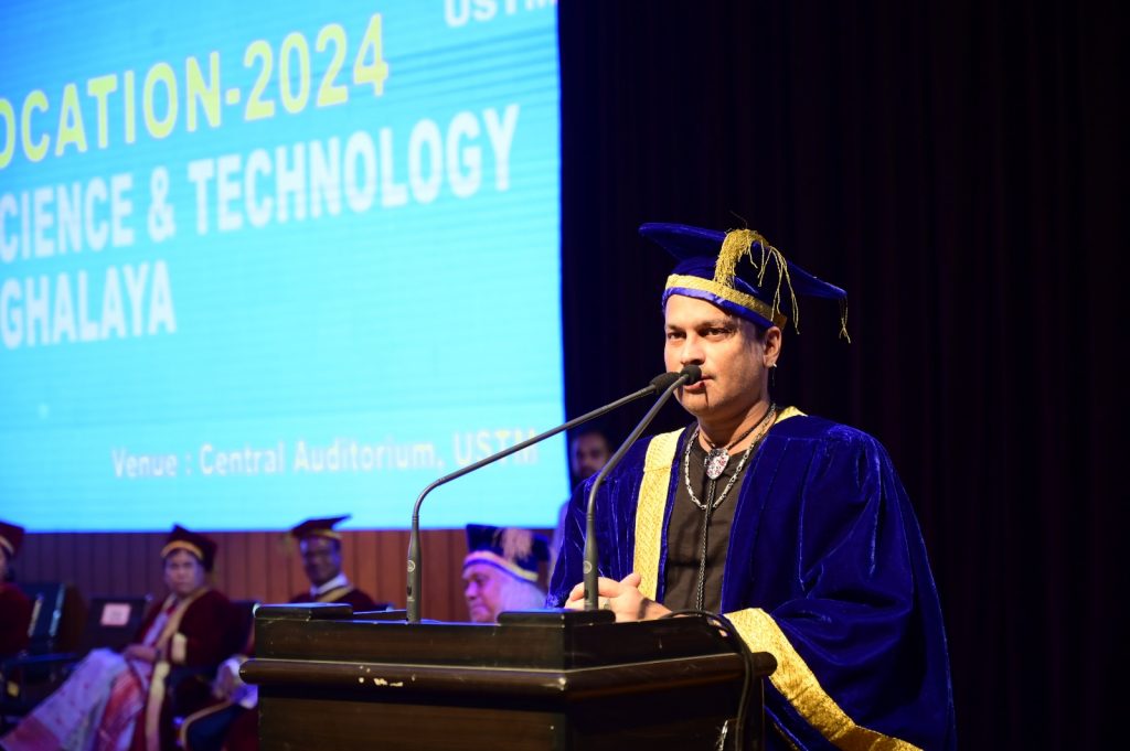 Zubeen Garg speaking after receiving Hon. D. Litt. from USTM